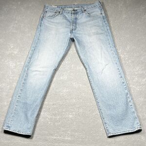 Levis 501 Jeans Mens 34 Blue Straight Leg Button Fly Original Denim Pockets